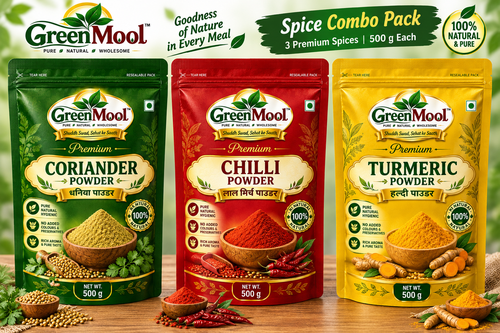 premium spice 100% pure & natural haldi mirchi, dhaniya powder {corian ...